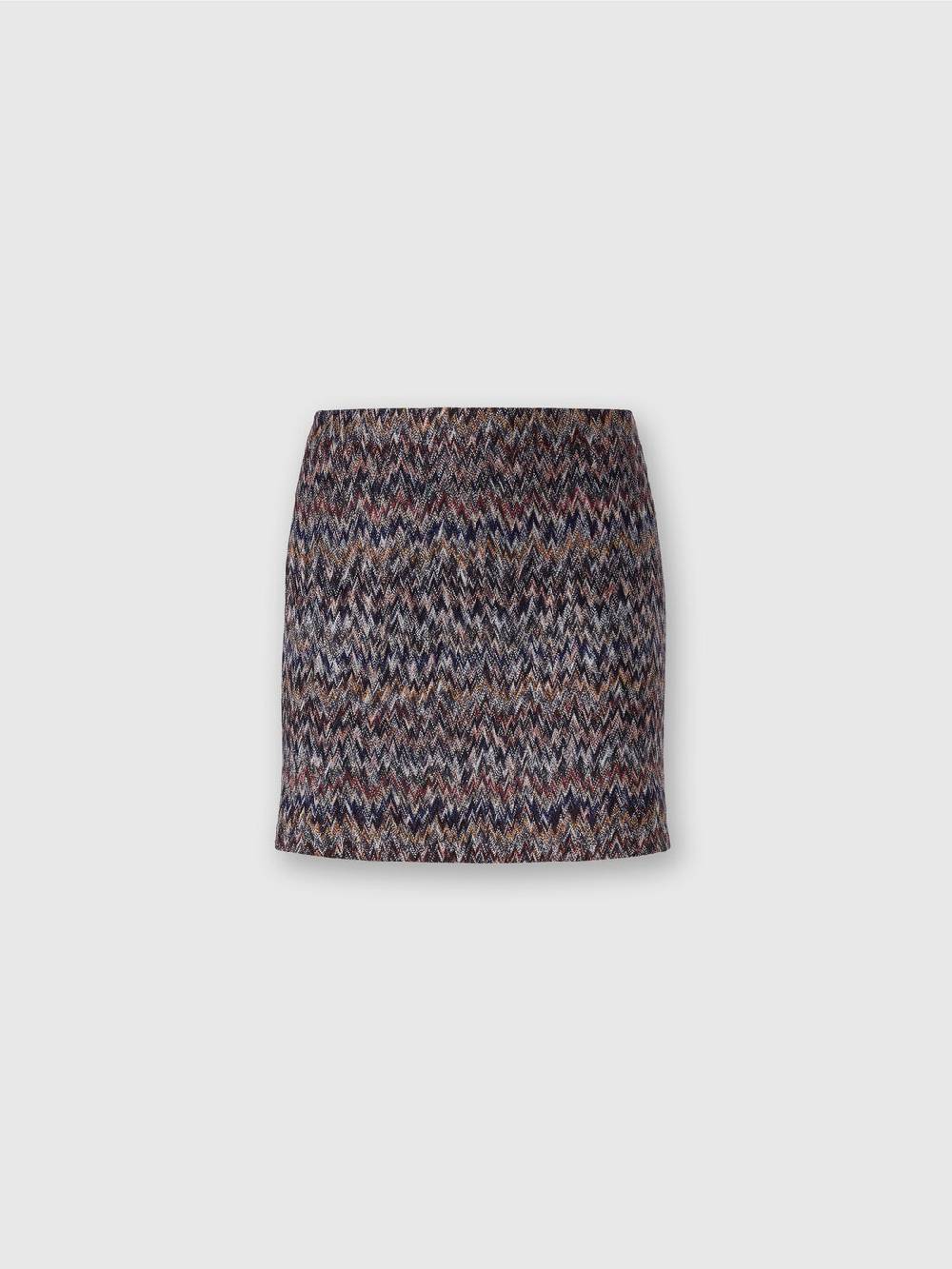 Missoni Minigonna in misto viscosa lamé zig zag Nuova