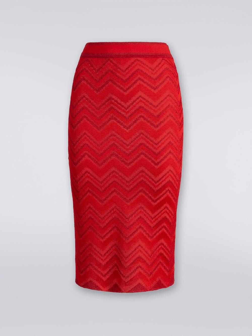 Missoni Gonna longuette in maglia zig zag con lurex Vendite Flash
