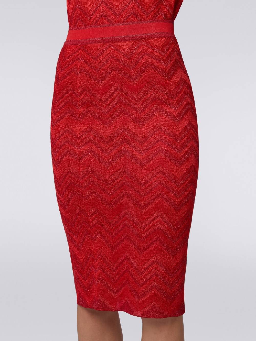 Missoni Gonna longuette in maglia zig zag con lurex Vendite Flash