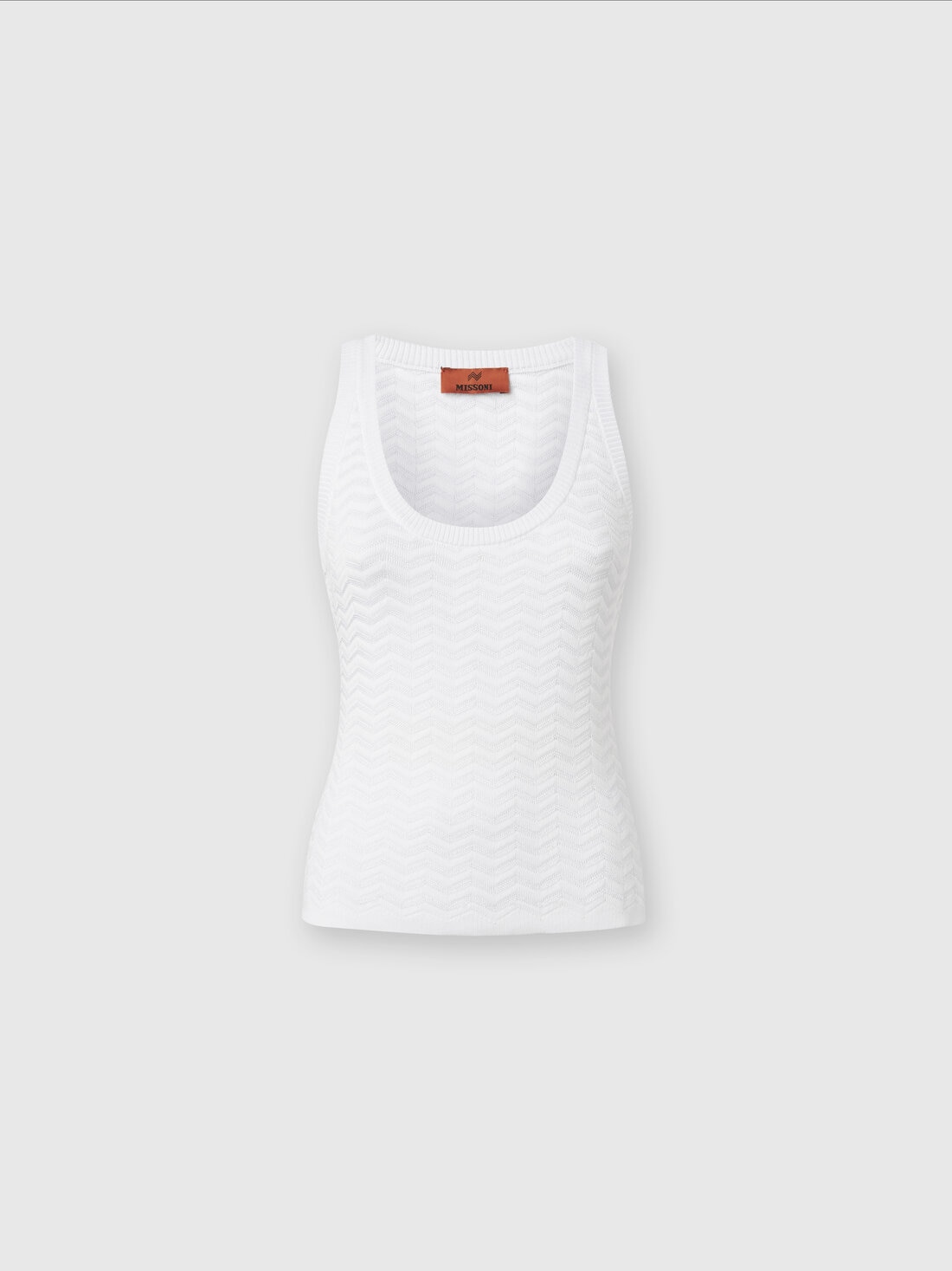 Missoni Canottiera in maglia di viscosa e cotone chevron 2025