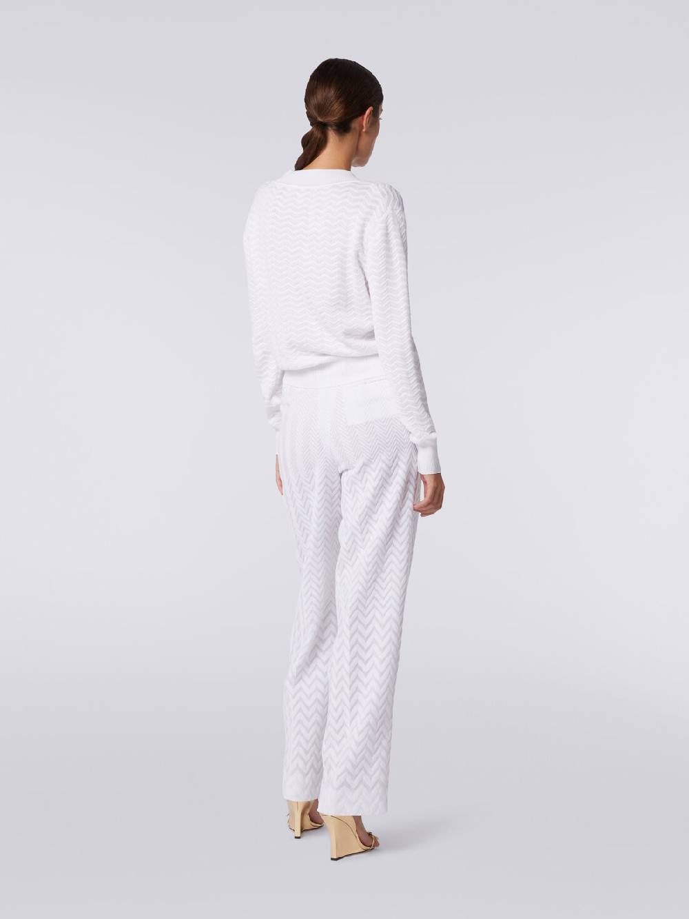 Missoni Pullover con scollatura a V in maglia zig zag Nuovo