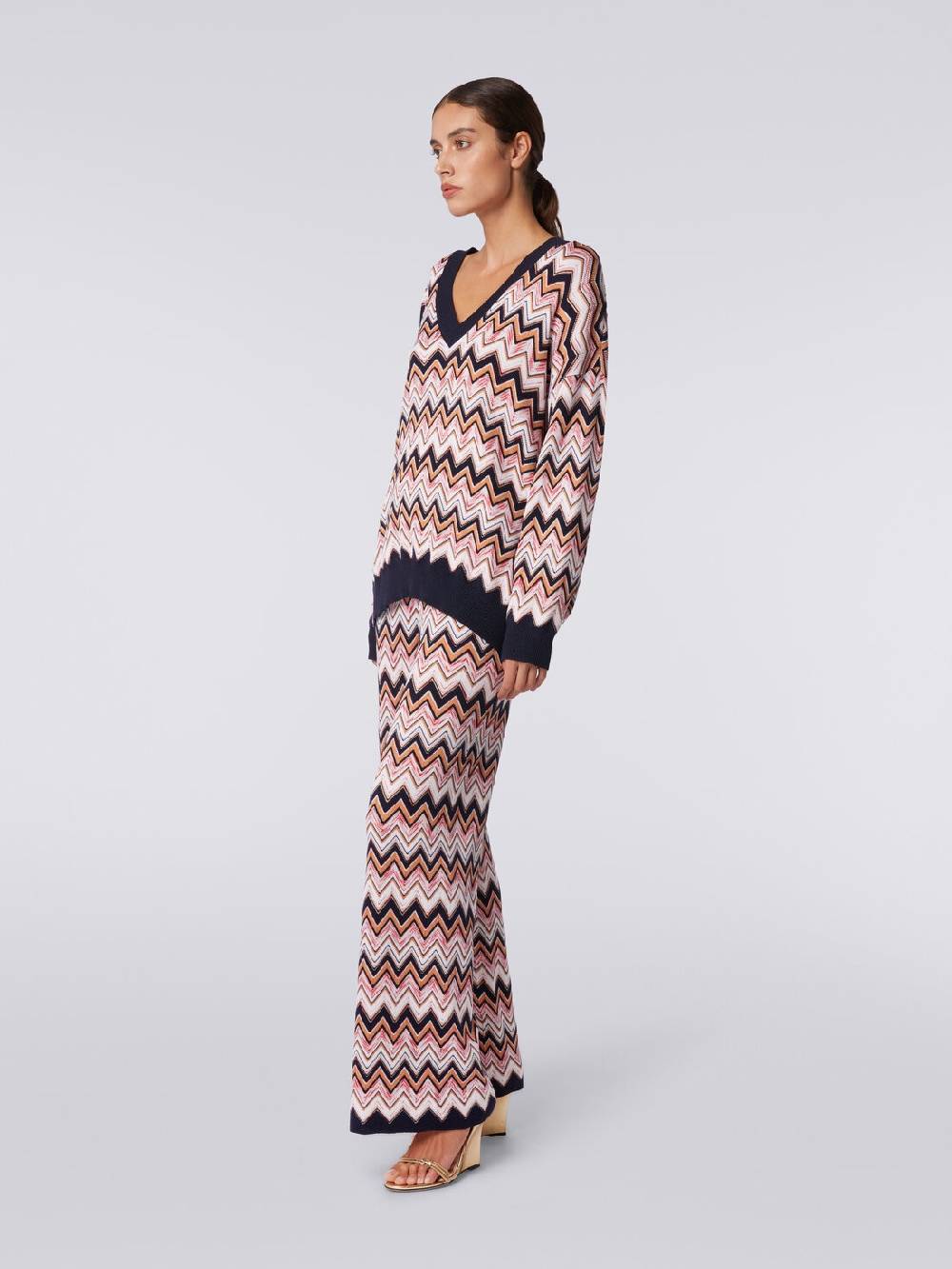 Missoni Maglia oversize zig zag con profili a contrasto Promozione