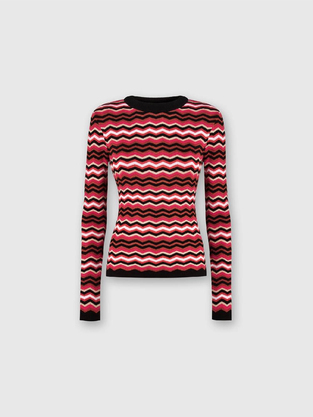 Missoni Pullover girocollo in cotone e viscosa zig zag Spedizione Gratuita
