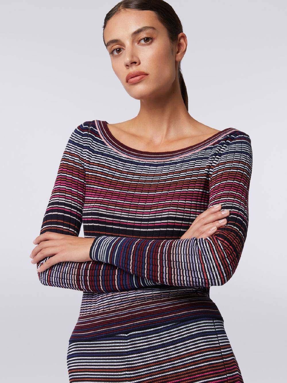 Missoni Pullover in cotone e viscosa a righe Pezzi Unici