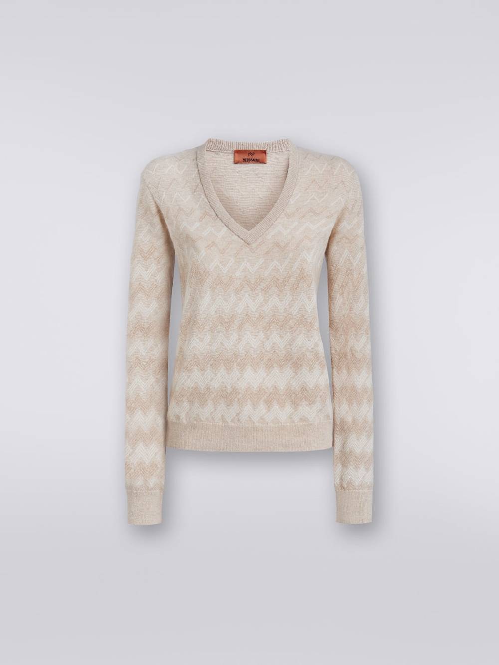 Missoni Pullover con scollo a V in cachemire con zig zag Offerta esclusiva