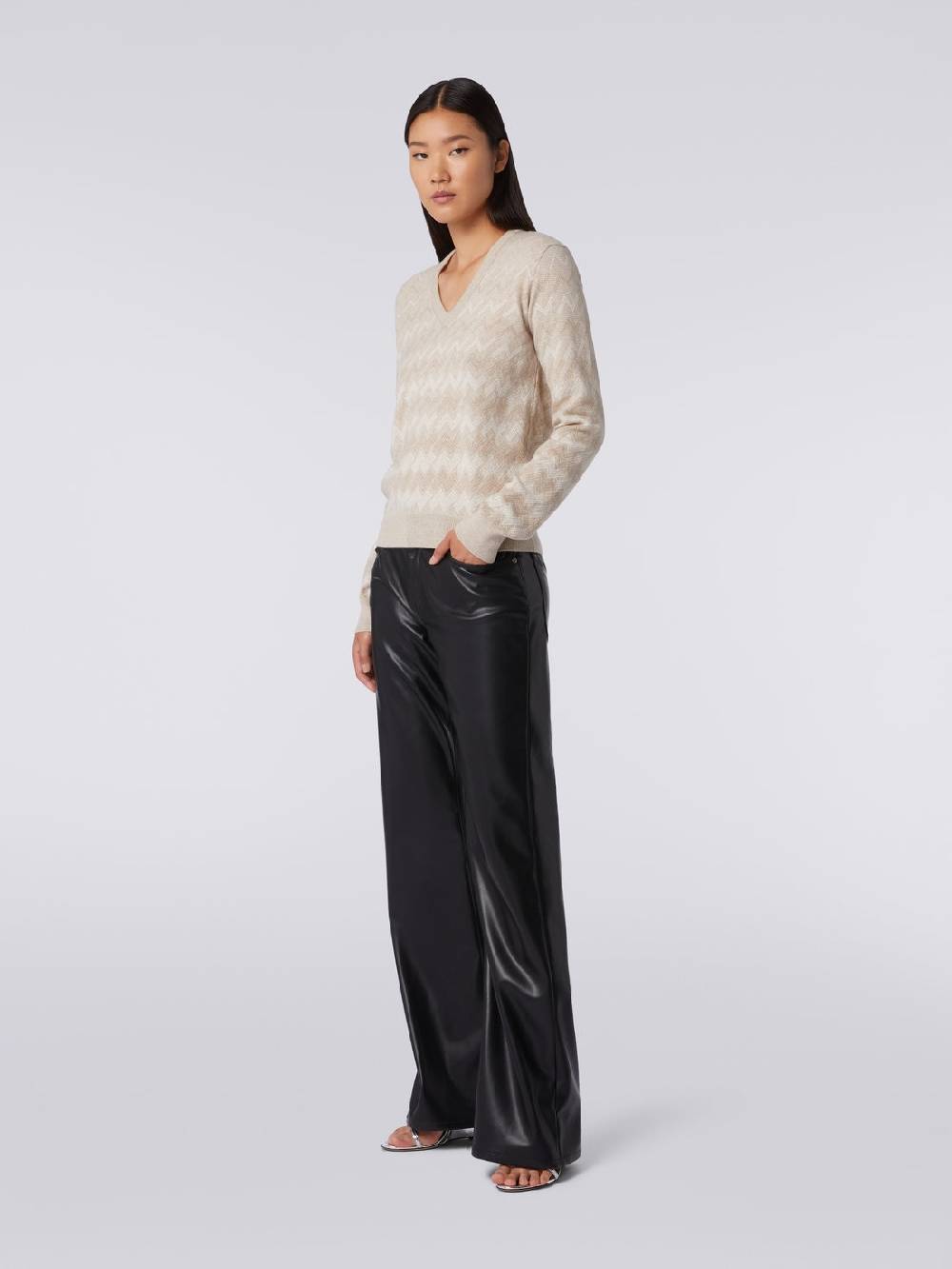 Missoni Pullover con scollo a V in cachemire con zig zag Offerta esclusiva