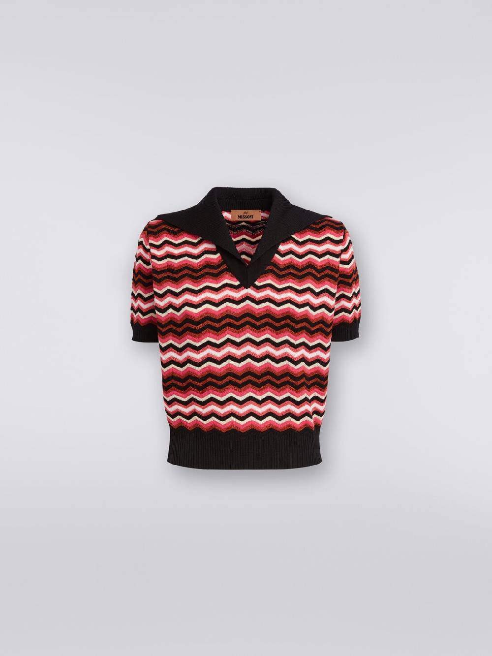 Missoni Maglia a maniche corte chevron con profili a contrasto Promozione Limitata
