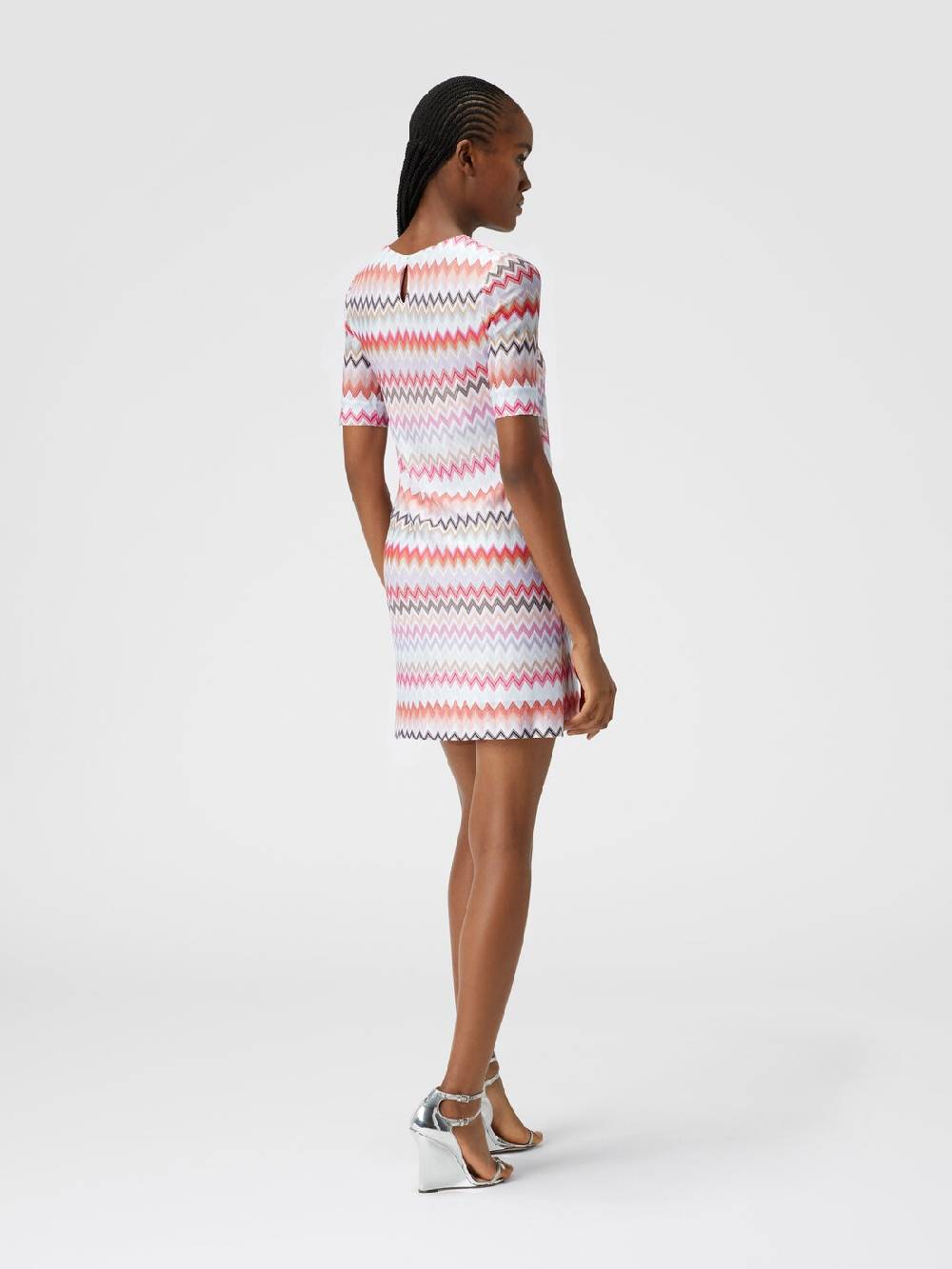 Missoni Abito a maniche corte in cotone e viscosa zig zag Affare Del Giorno