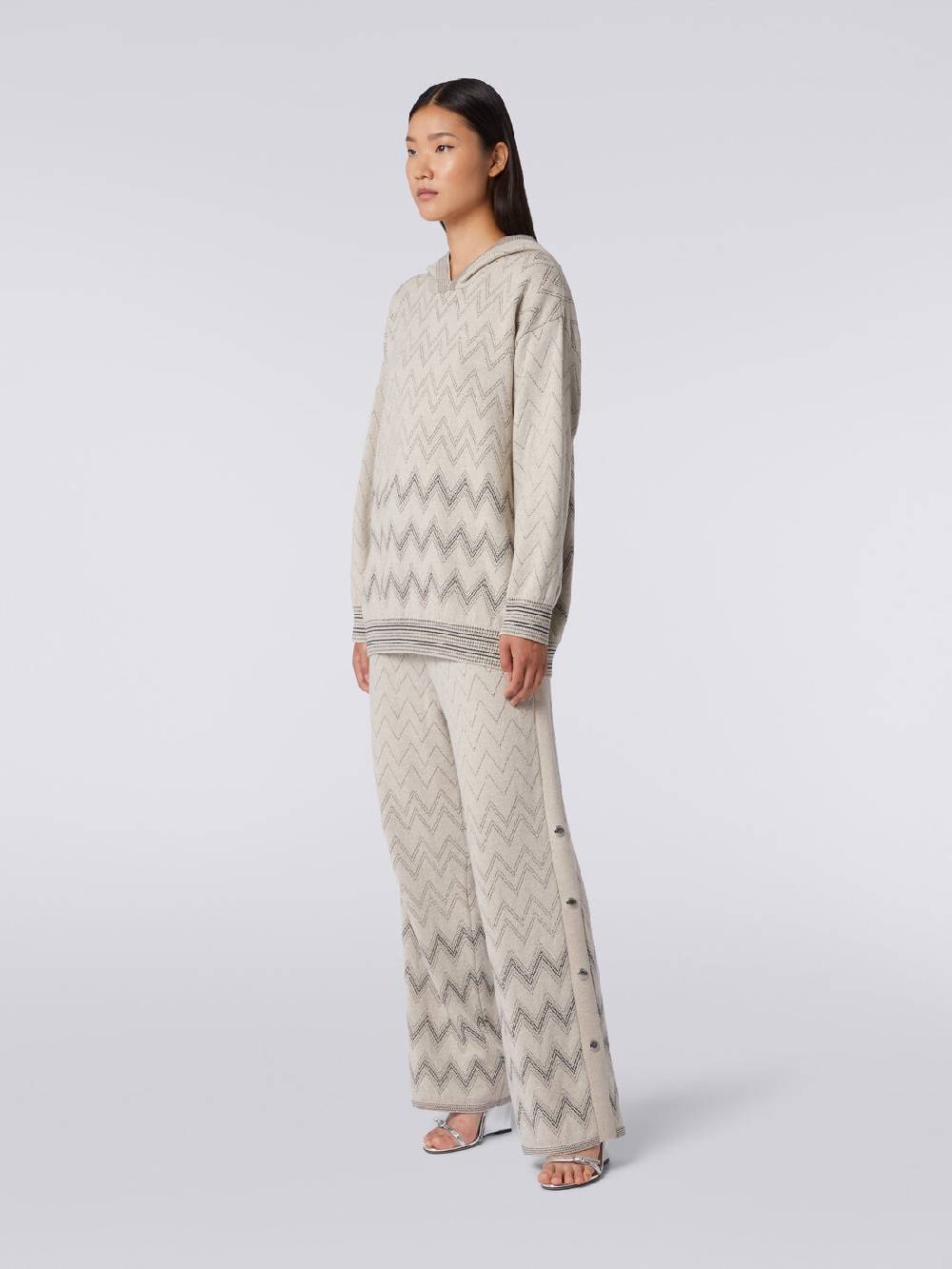 Missoni Pullover in misto lana zig zag con lurex Novità
