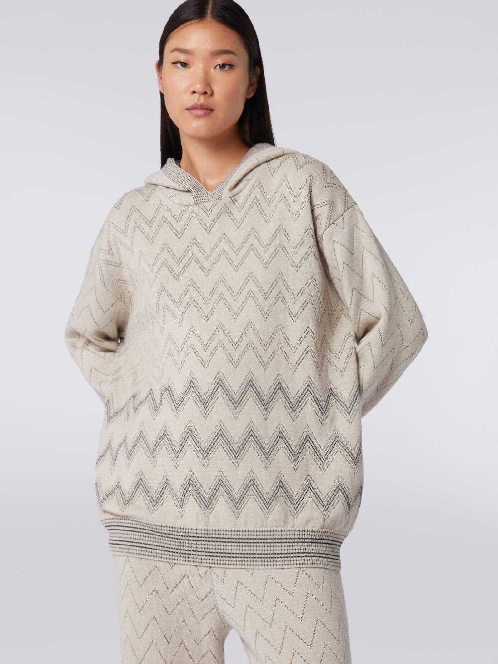 Missoni Pullover in misto lana zig zag con lurex Novità