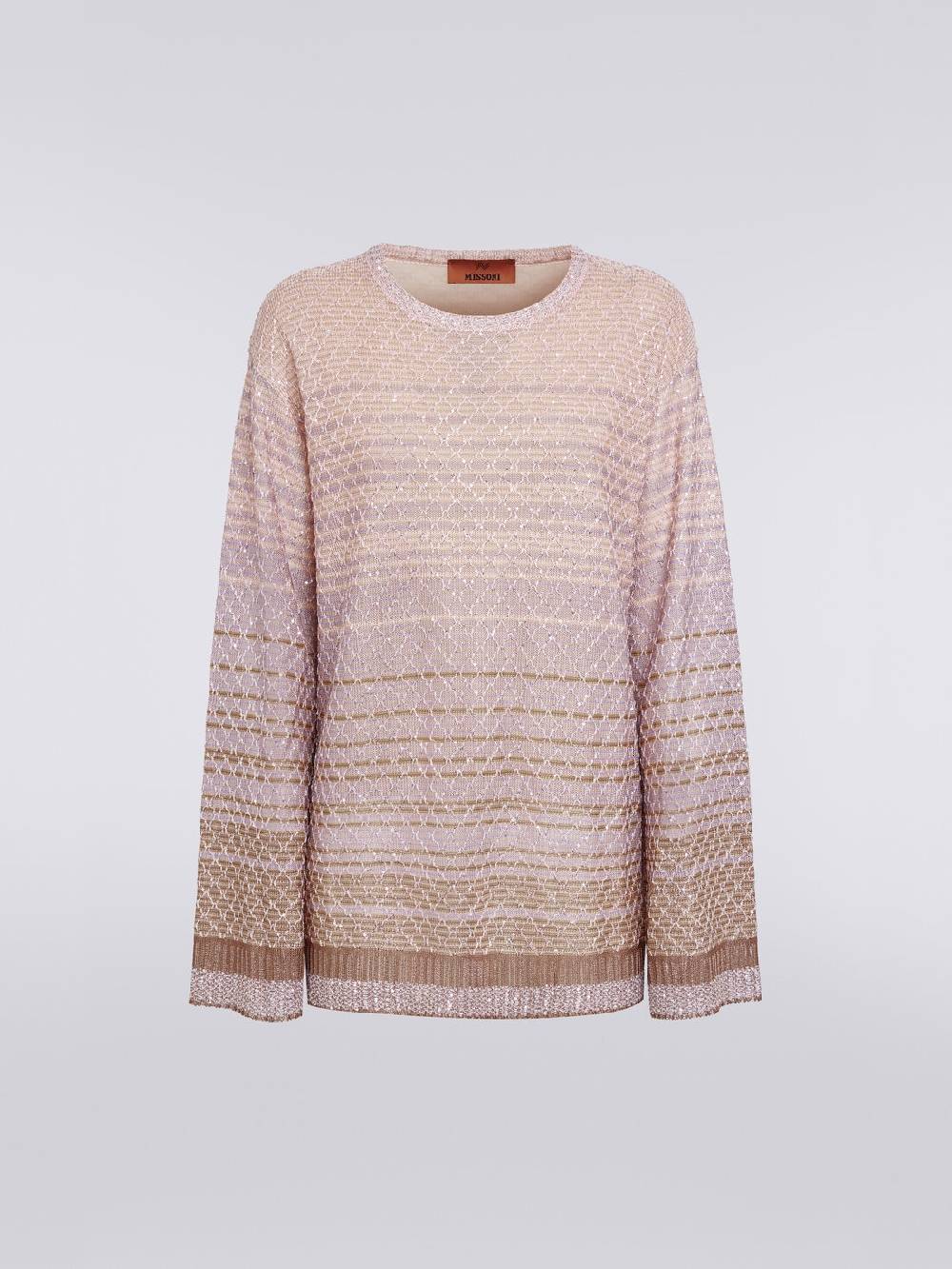 Missoni Pullover girocollo in misto viscosa dégradé con paillettes Sconto
