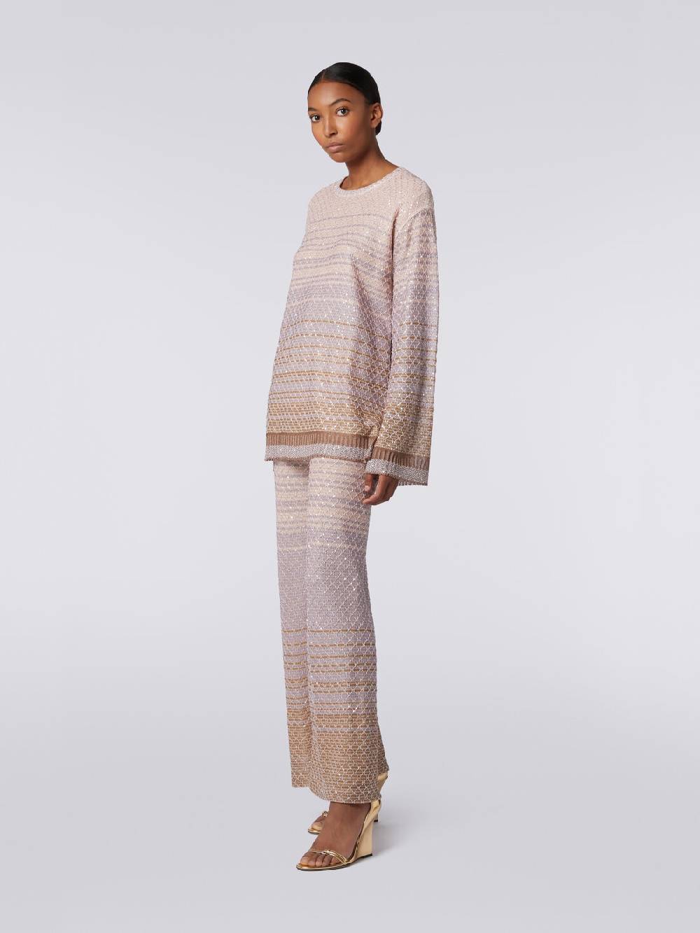 Missoni Pullover girocollo in misto viscosa dégradé con paillettes Sconto
