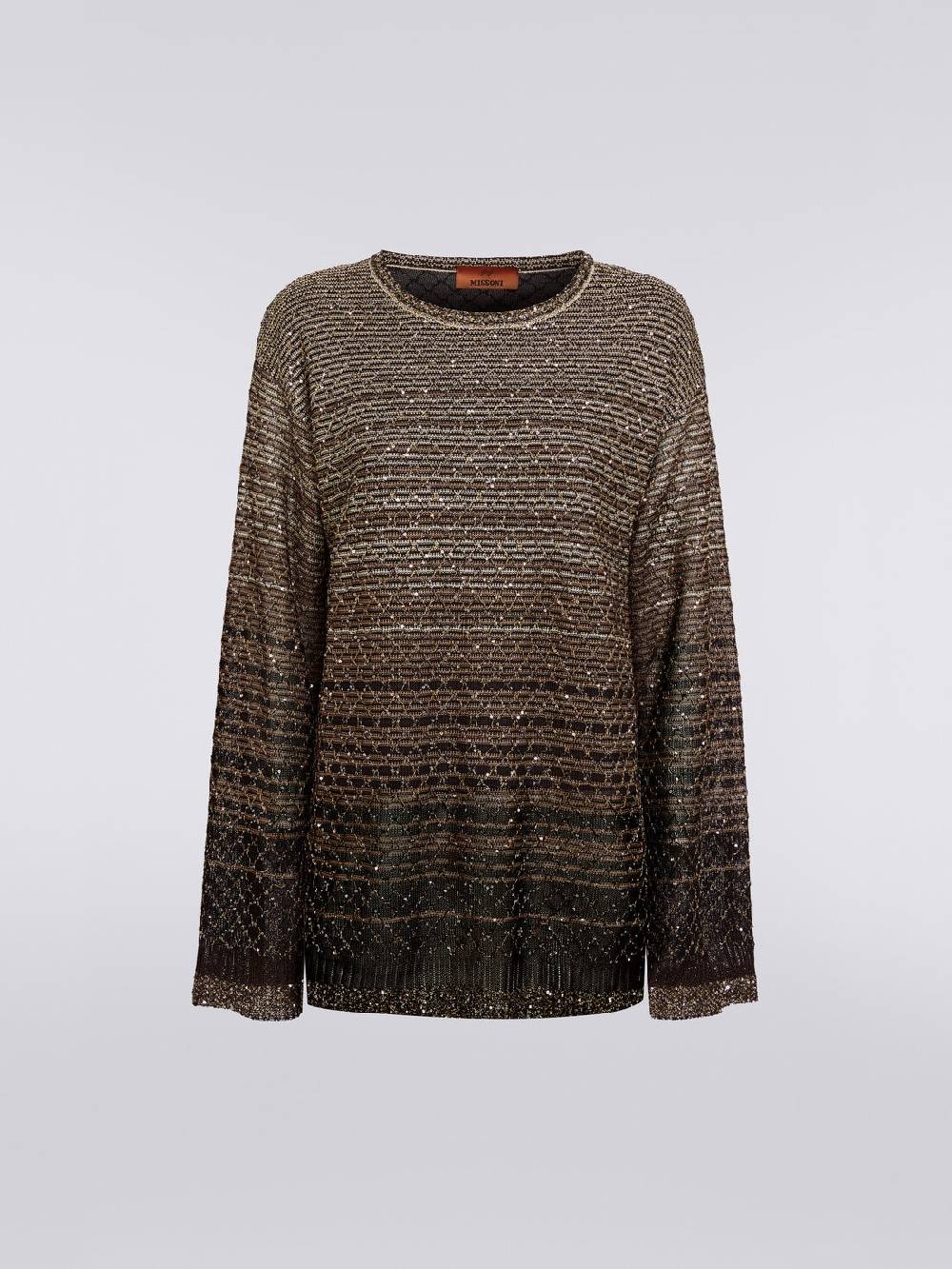 Missoni Pullover girocollo in misto viscosa dégradé con paillettes Offerta