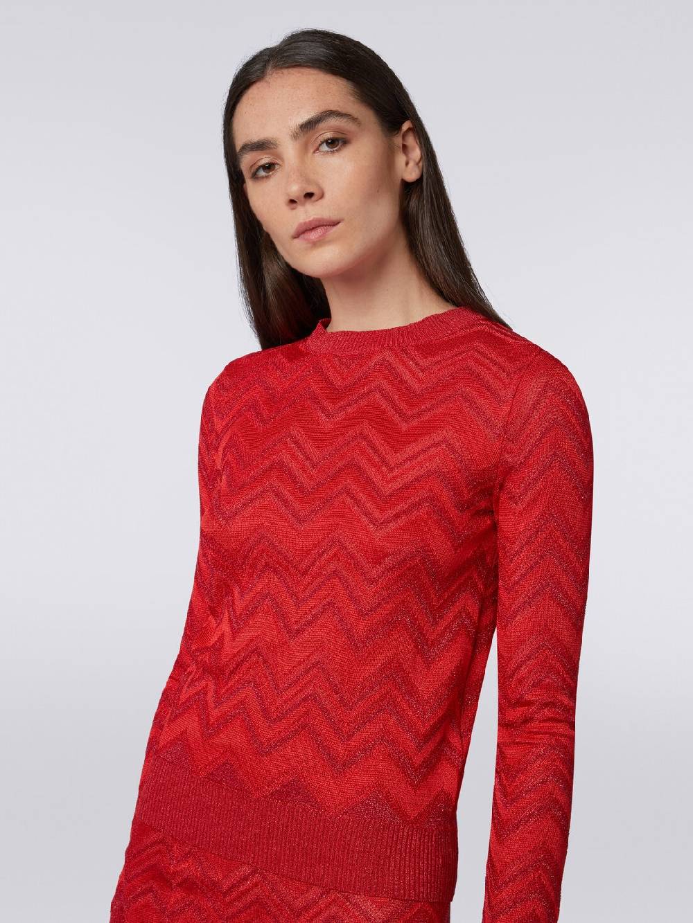 Missoni Maglia girocollo in misto viscosa zig zag con lurex Online