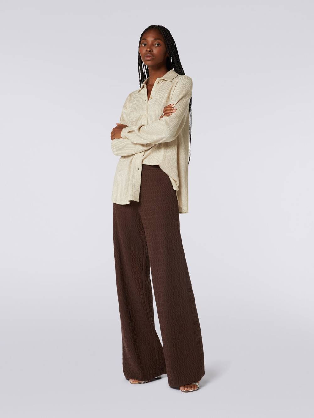 Missoni Pantaloni a palazzo in cotone Offerte