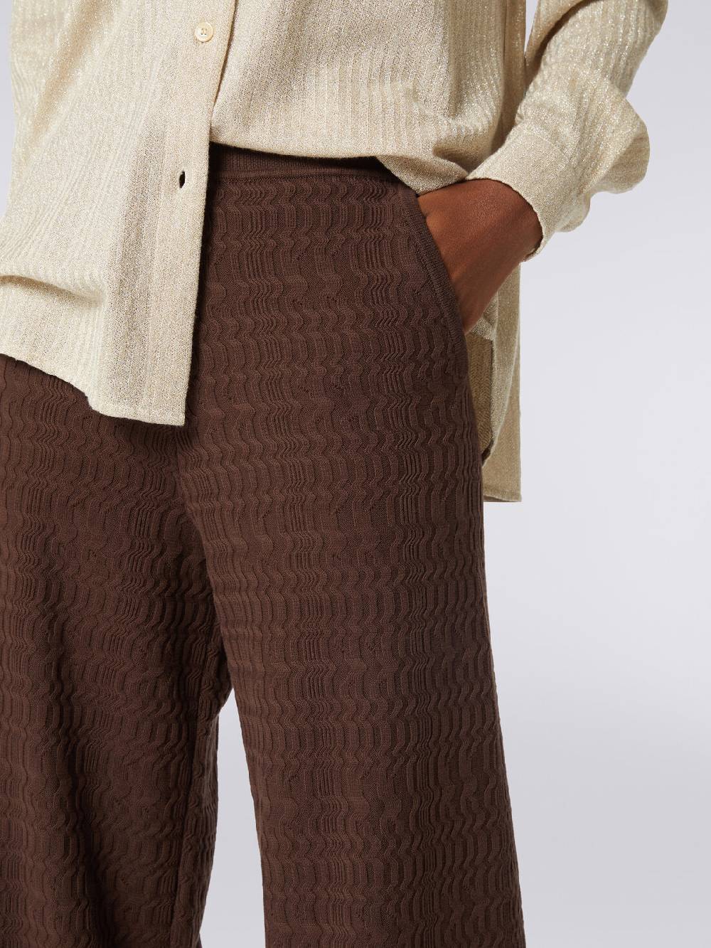 Missoni Pantaloni a palazzo in cotone Offerte