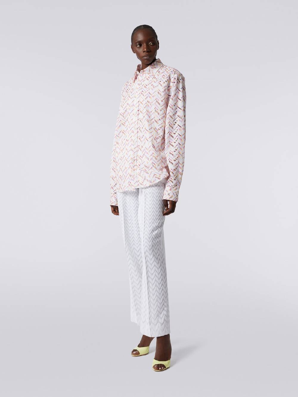 Missoni Camicia in popeline di cotone con pizzo sangallo Nuovi prodotti