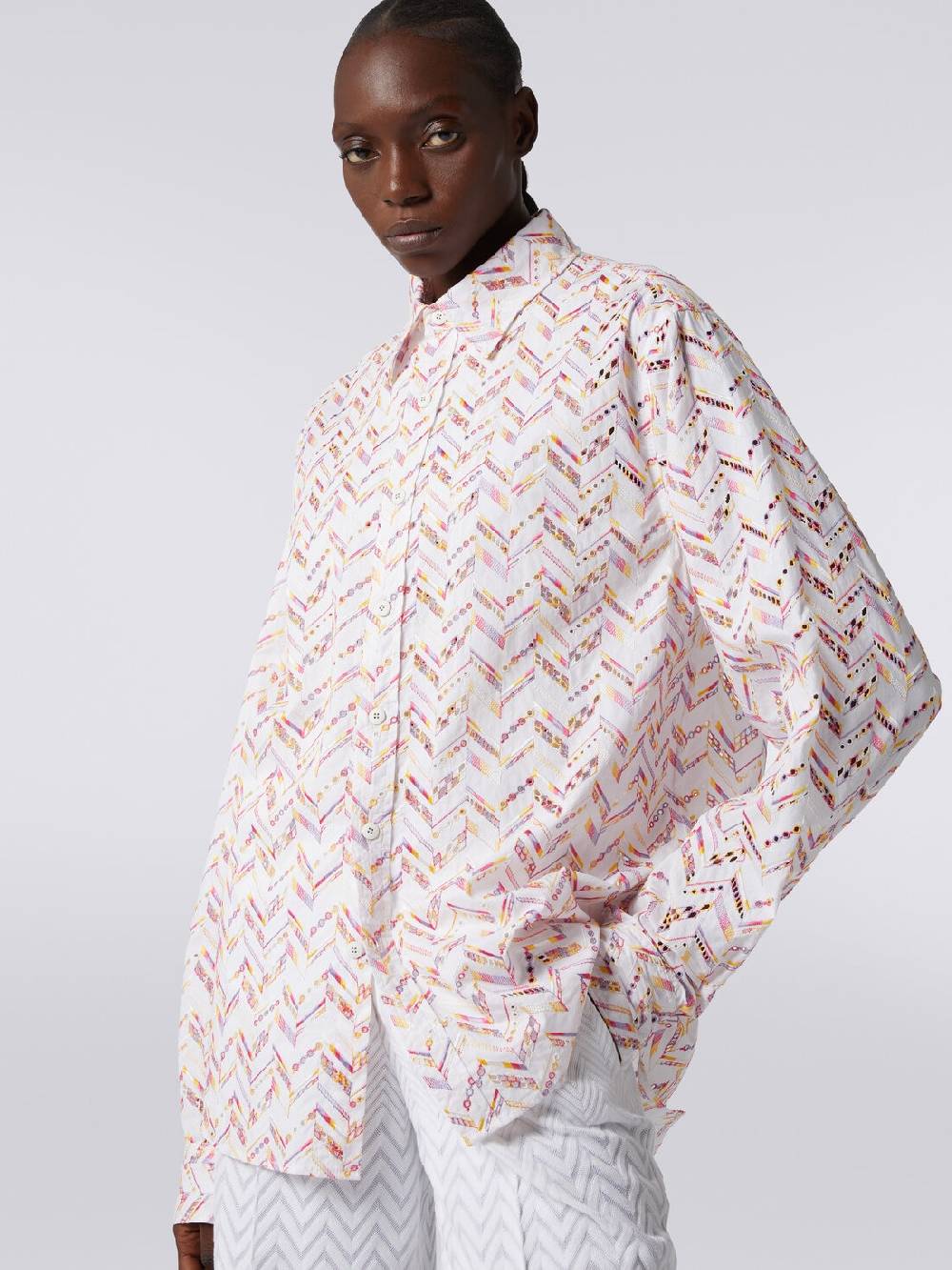 Missoni Camicia in popeline di cotone con pizzo sangallo Nuovi prodotti