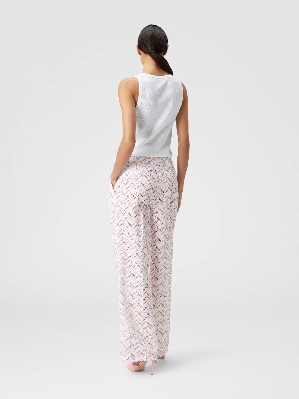 Missoni Pantaloni in popeline di cotone con pizzo sangallo Vendita Calda