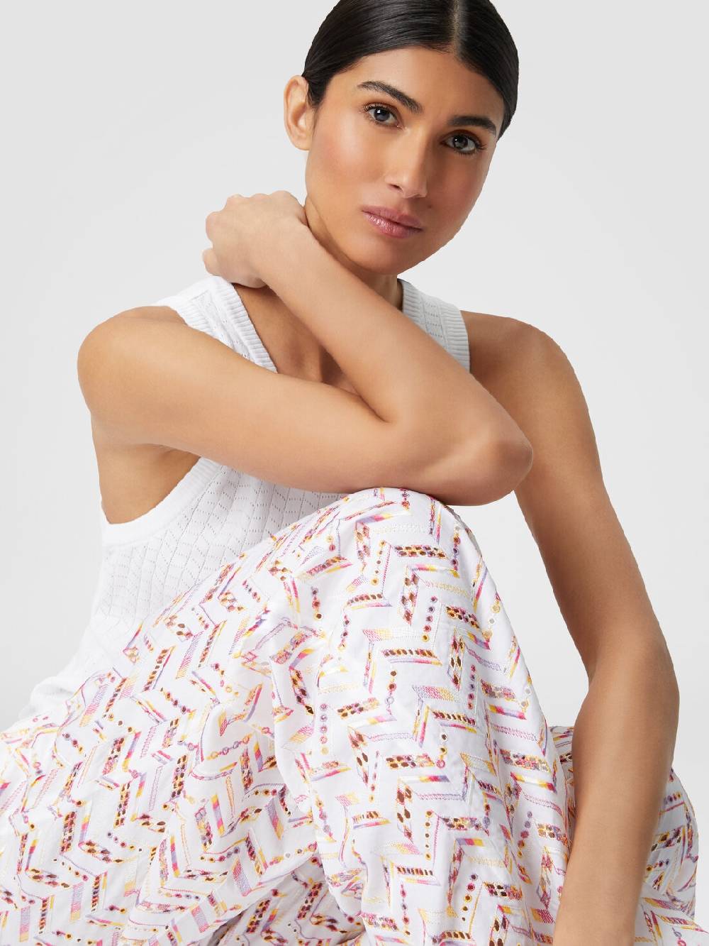 Missoni Pantaloni in popeline di cotone con pizzo sangallo Vendita Calda