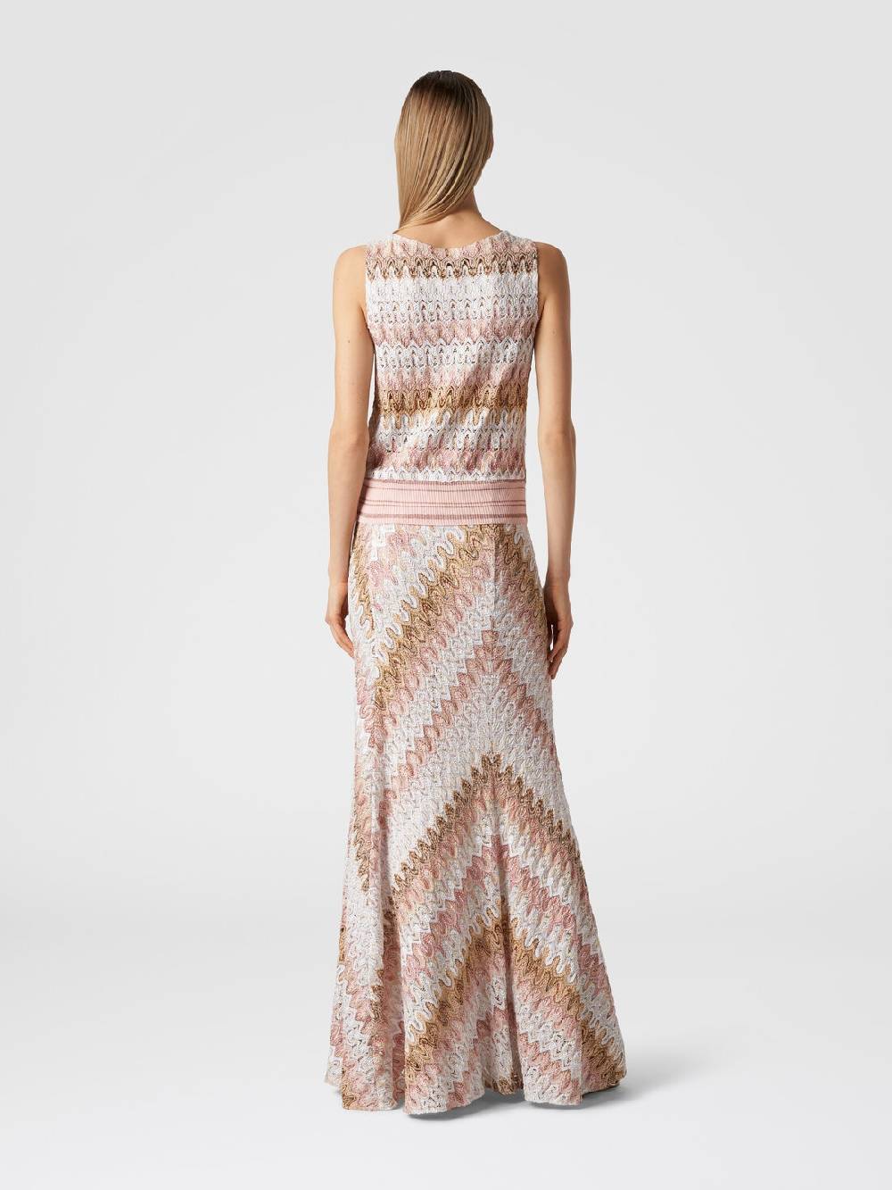Missoni Canottiera in misto viscosa lamé con motivo a onde Saldi Di Fabbrica