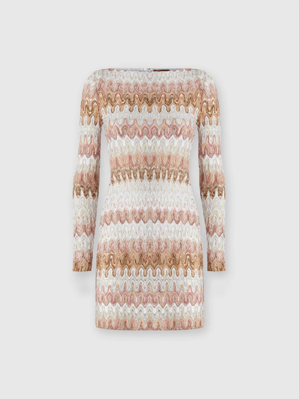 Missoni Mini-abito a maniche lunghe in misto viscosa motivo a onde Vendite Flash