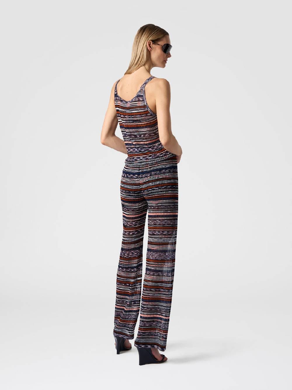 Missoni Pantaloni a costine in maglia di viscosa fiammata Moda