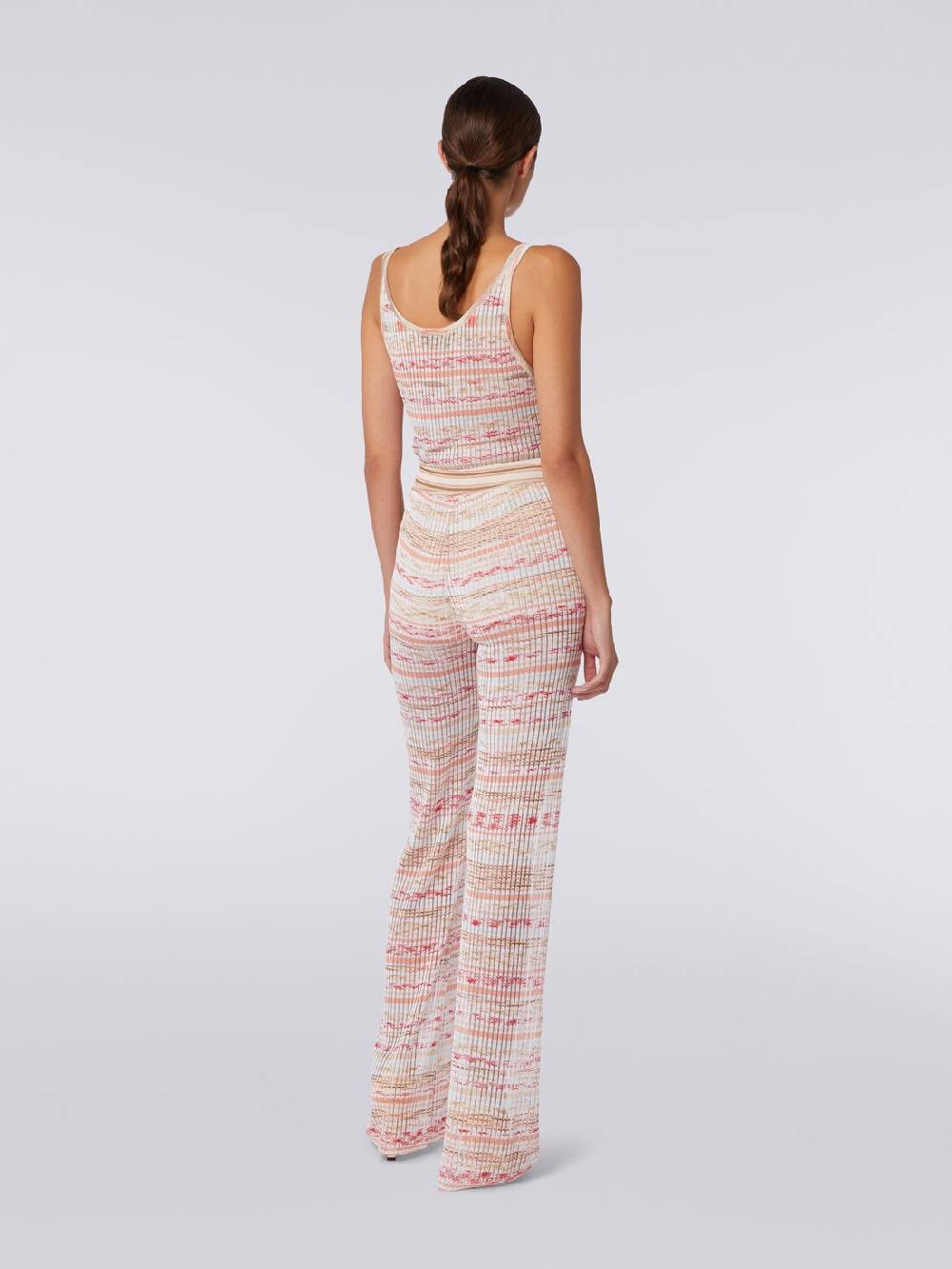 Missoni Pantaloni a costine in maglia di viscosa fiammata Italy