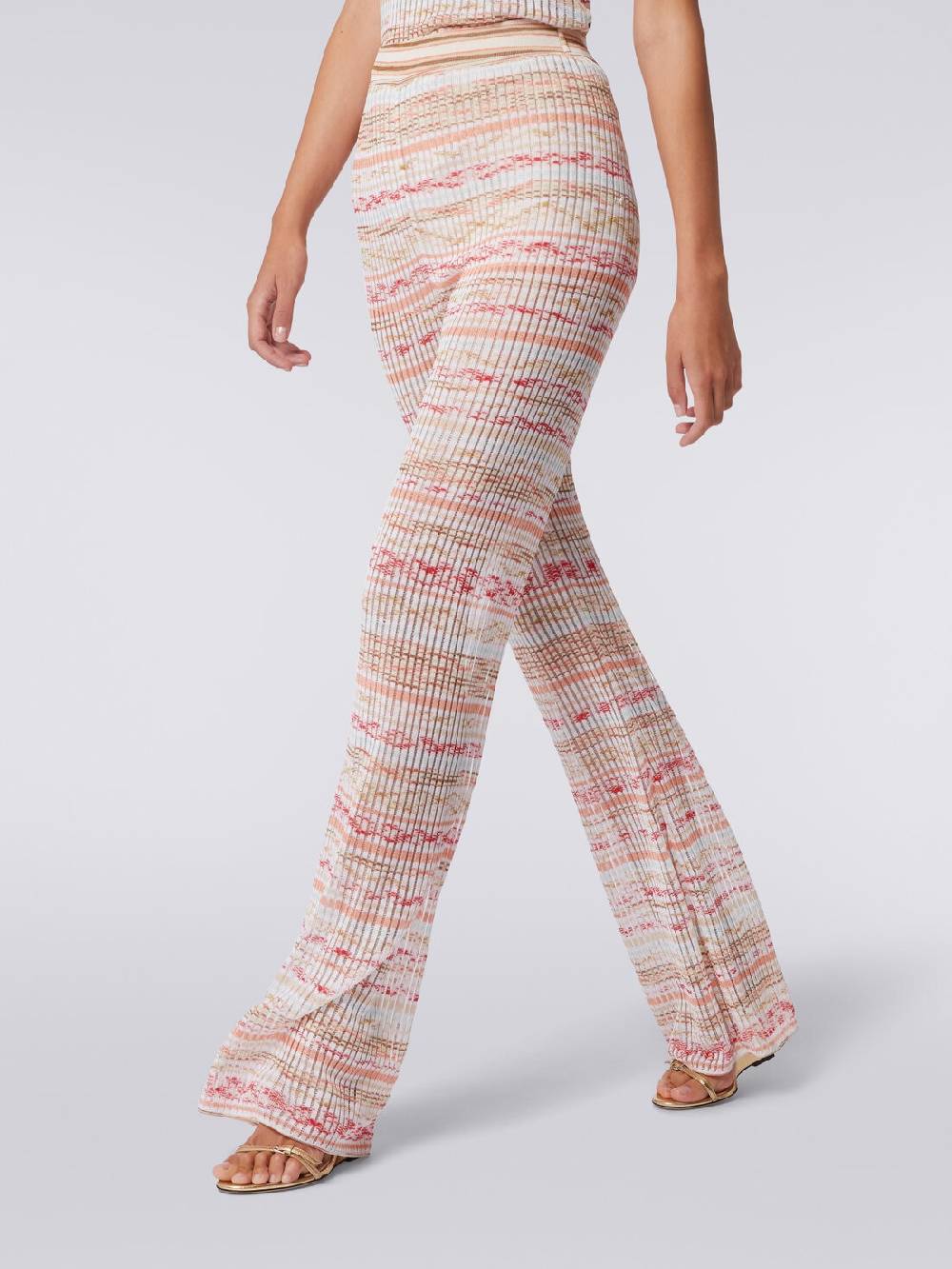 Missoni Pantaloni a costine in maglia di viscosa fiammata Italy