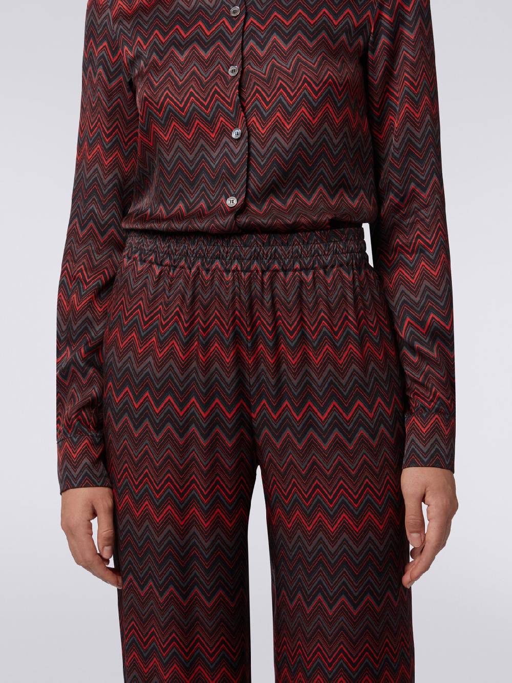 Missoni Pantaloni in viscosa jacquard a zig zag 2025