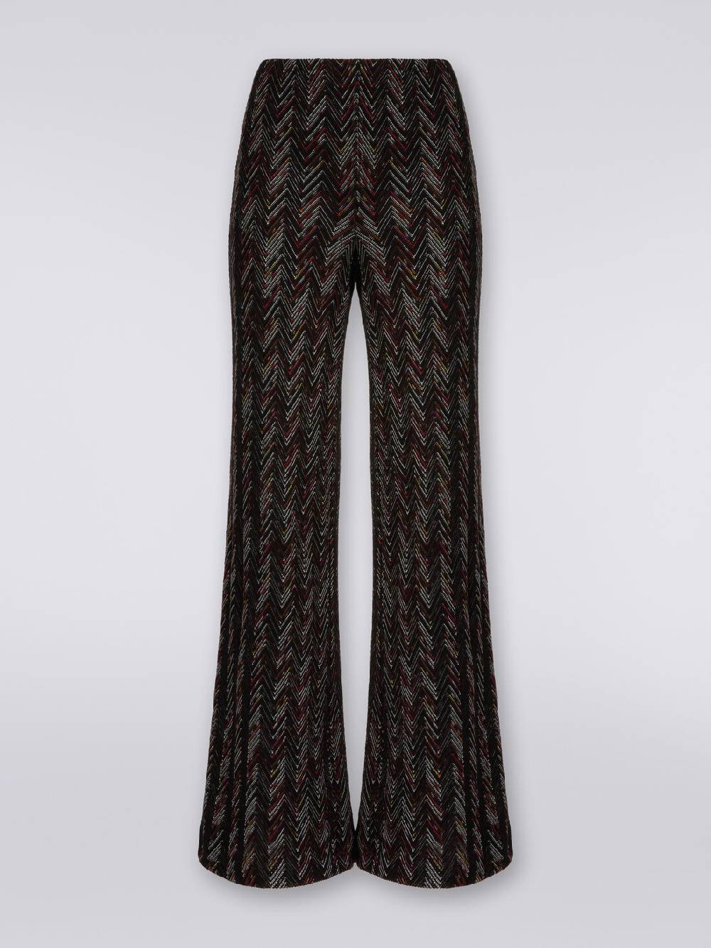 Missoni Pantaloni a palazzo in lana e viscosa zig zag Vendita