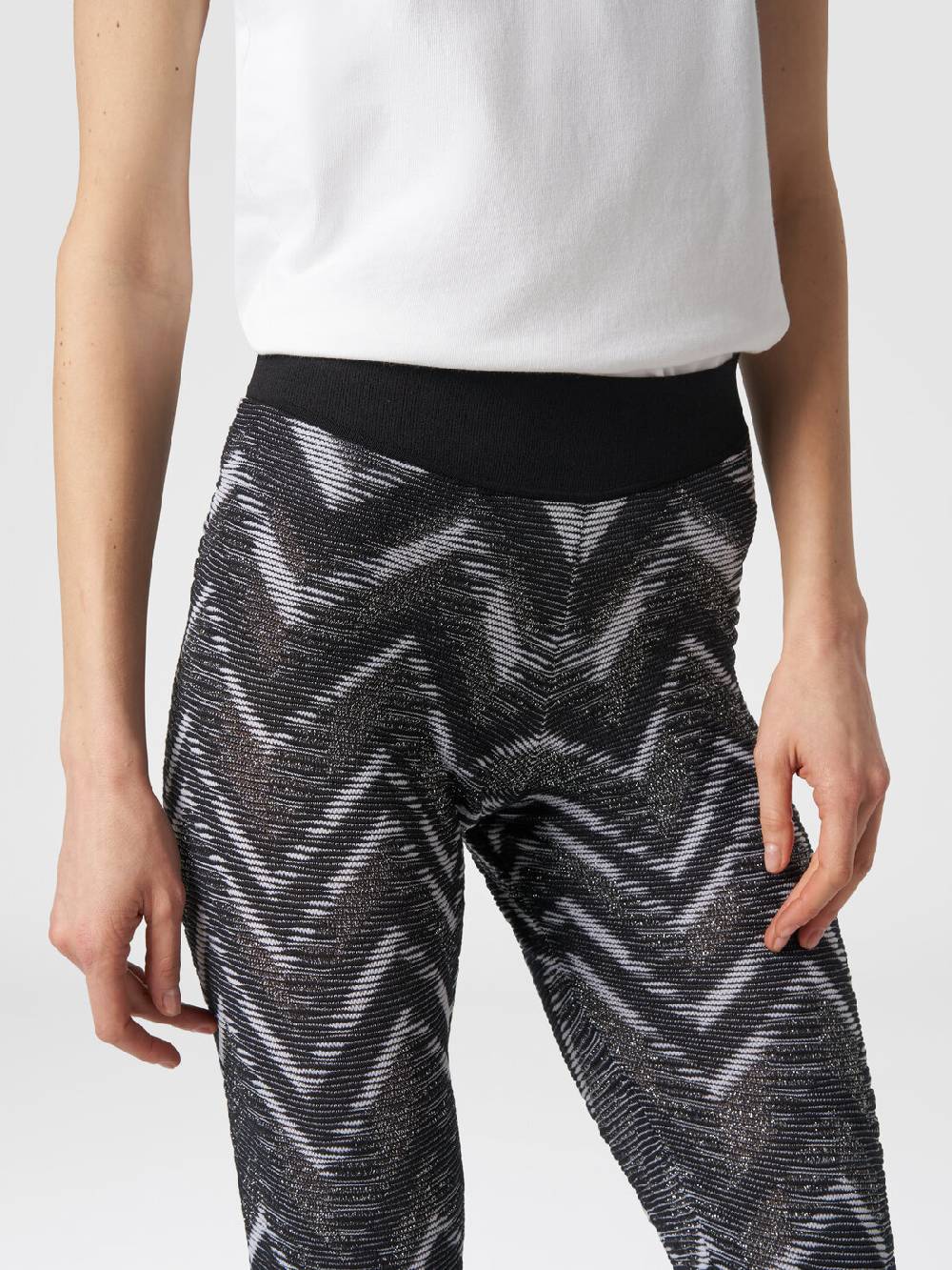 Missoni Leggings in maglia con lurex e logo Spedizione Gratuita