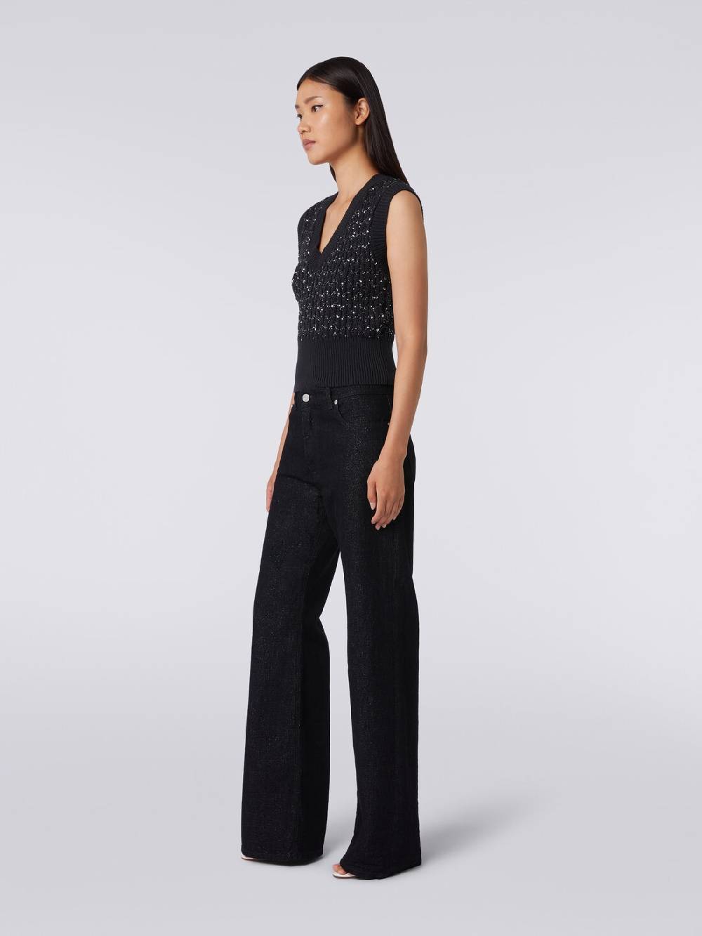 Missoni Pantaloni cinque tasche in denim lamé Negozi Online
