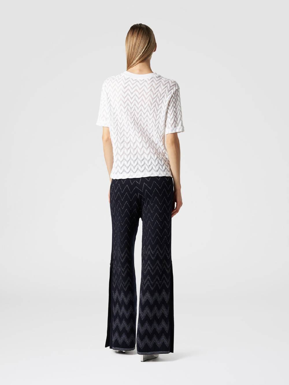 Missoni Joggers in lana e viscosa zig zag con lurex Promozione Limitata