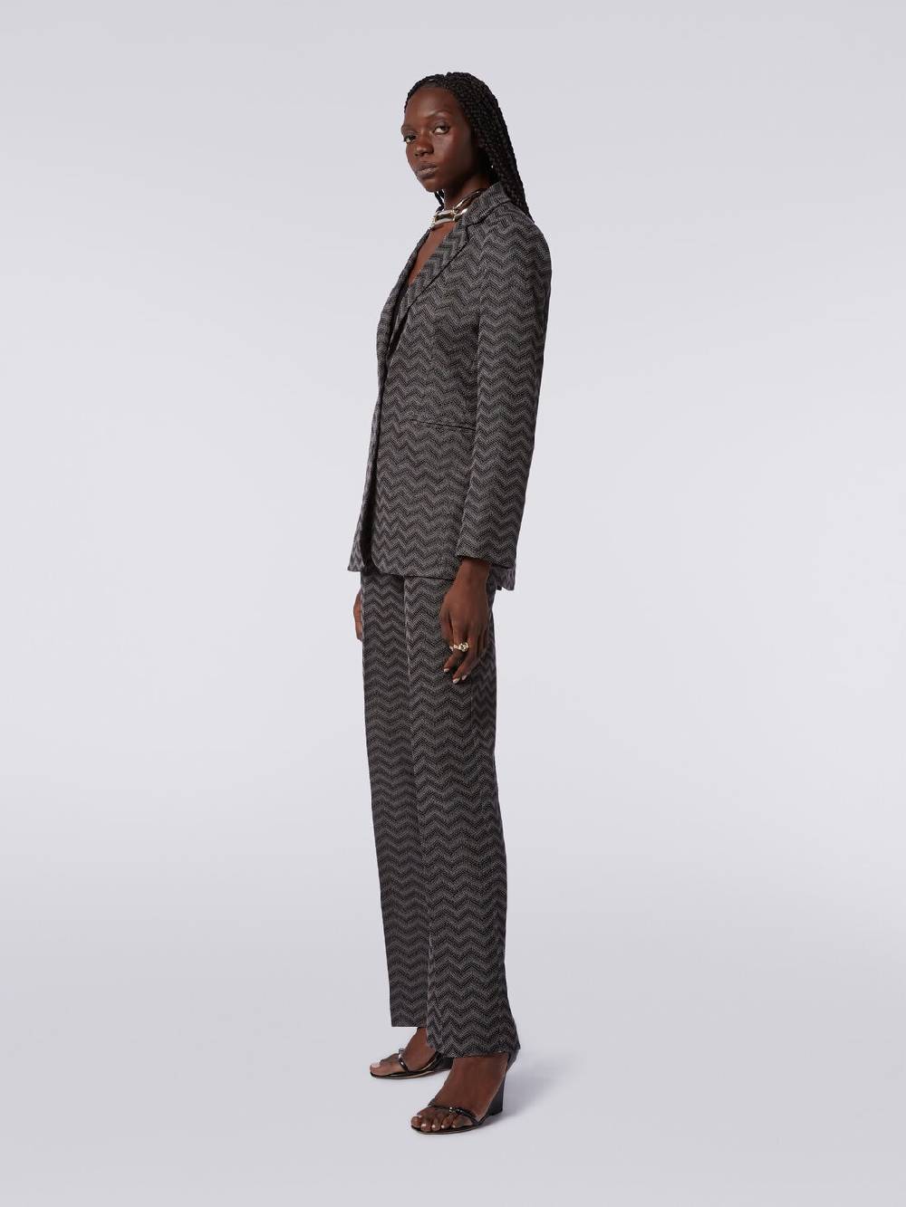 Missoni Pantaloni dritti in cotone chevron Fino Al -60%
