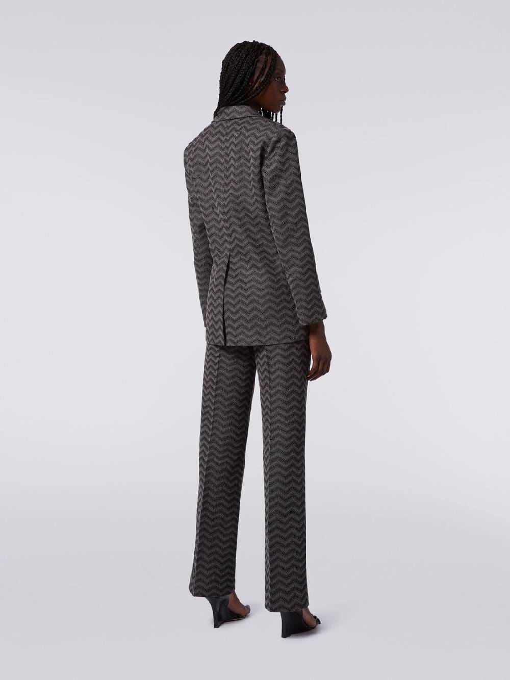 Missoni Pantaloni dritti in cotone chevron Fino Al -60%