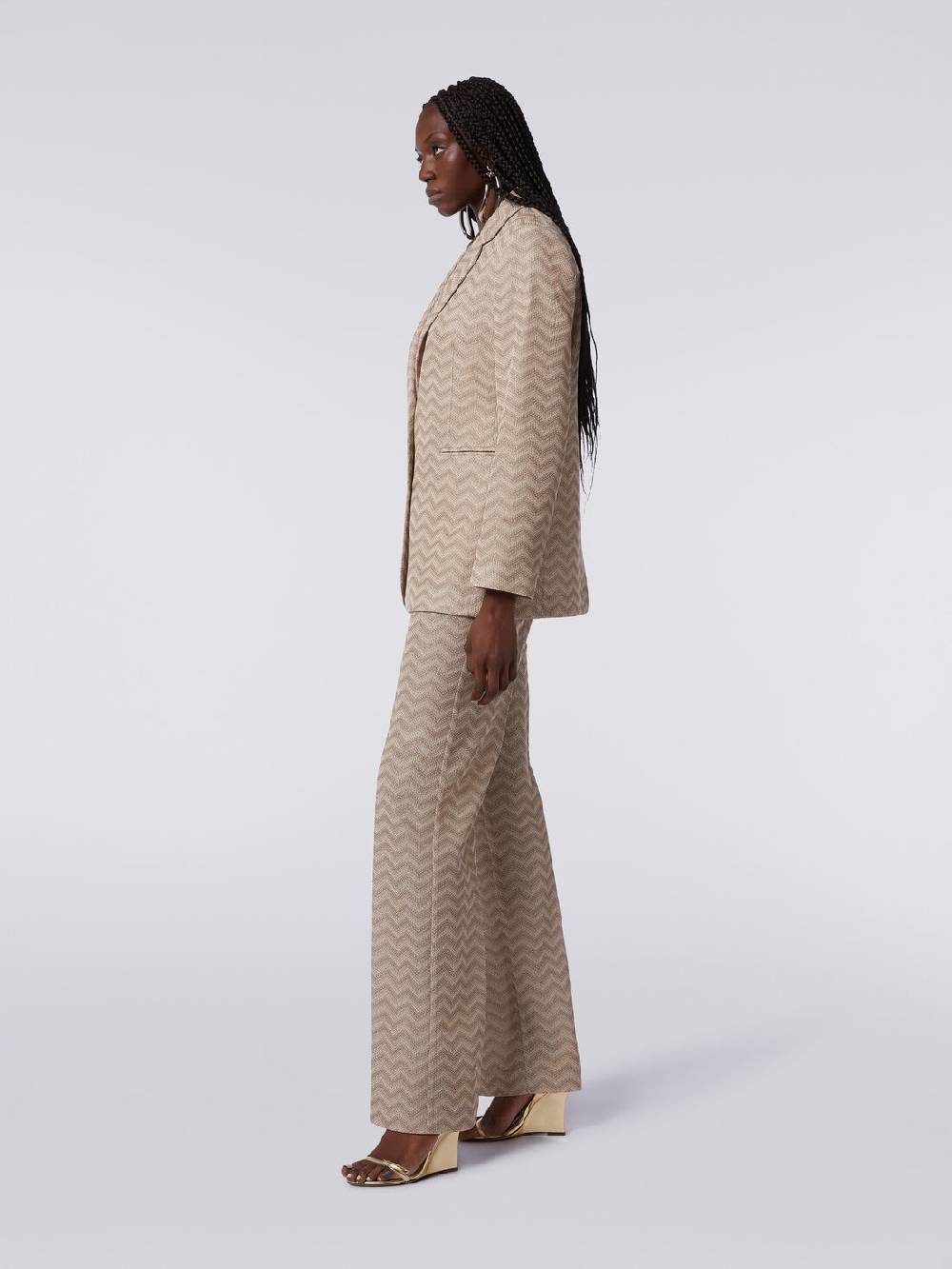 Missoni Pantaloni dritti in cotone chevron Shopping Online