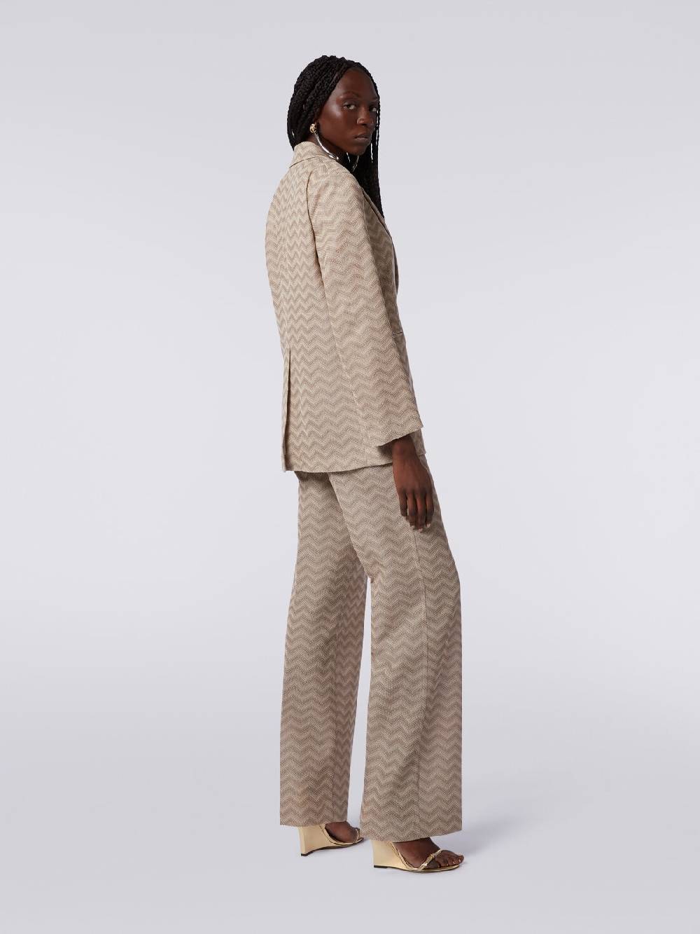 Missoni Pantaloni dritti in cotone chevron Shopping Online
