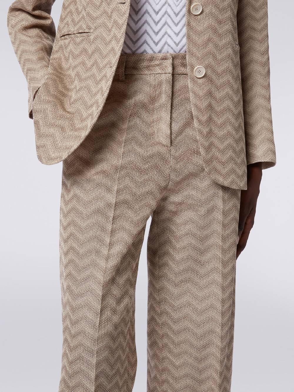 Missoni Pantaloni dritti in cotone chevron Shopping Online