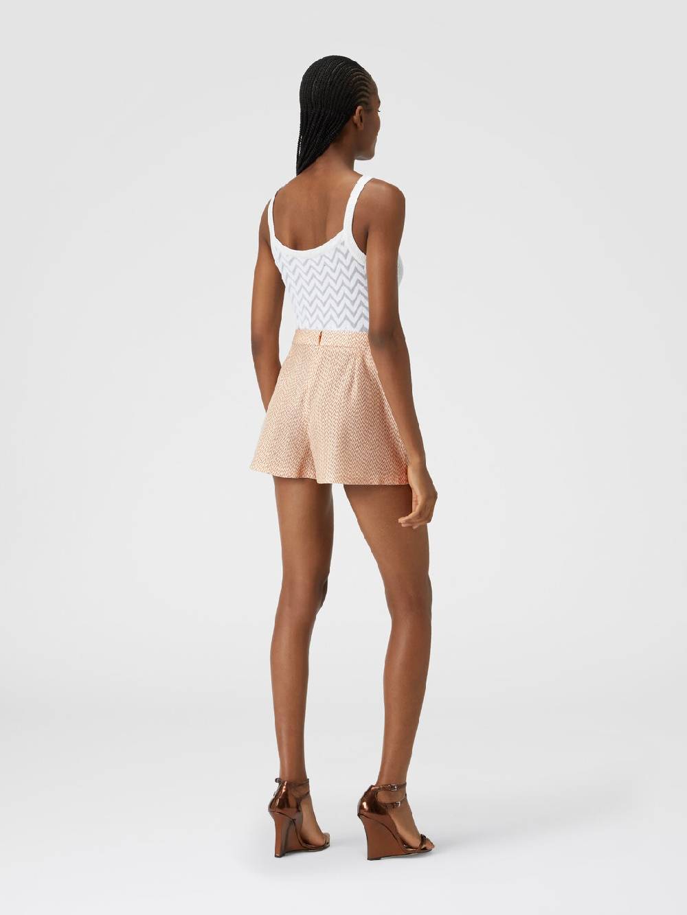 Missoni Shorts in misto viscosa lamé chevron Prezzo Ridotto