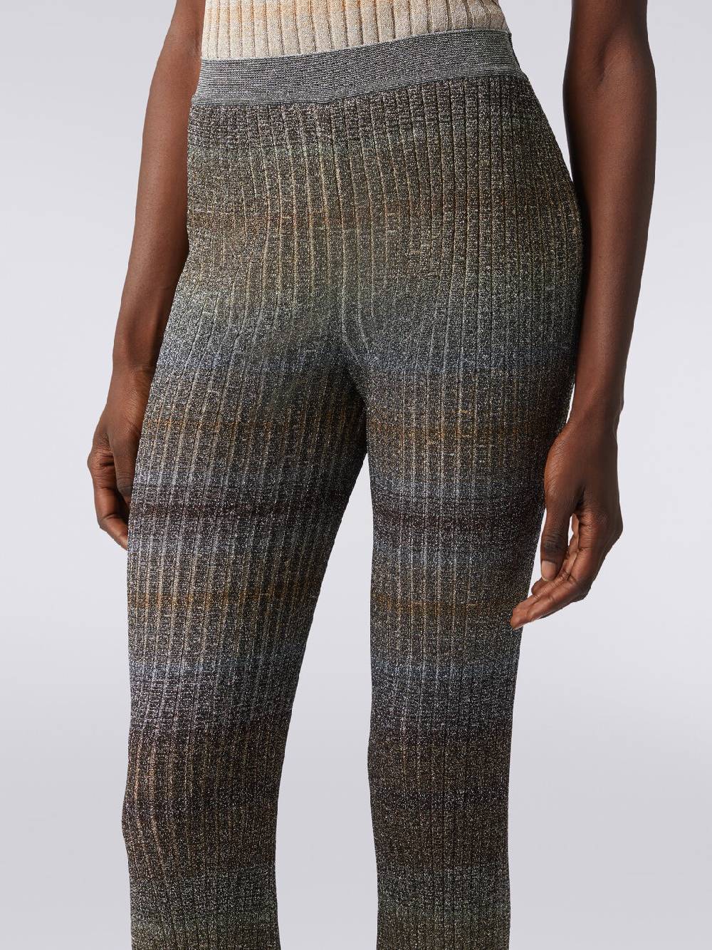 Missoni Pantaloni dritti in viscosa e lurex a costine Novità