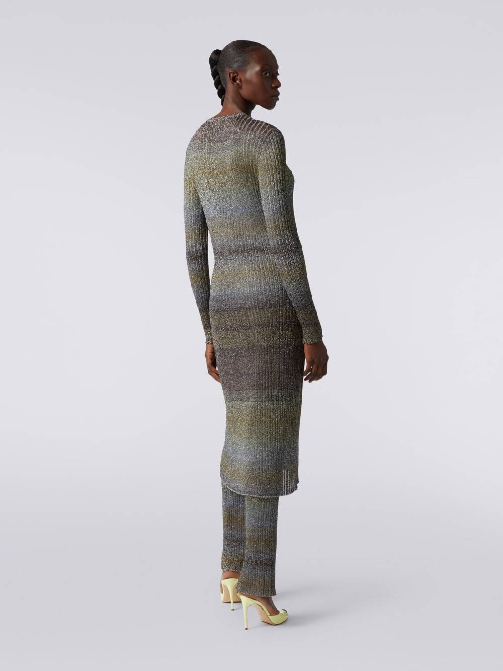 Missoni Cardigan lungo in viscosa a costine con lurex Esporta salva