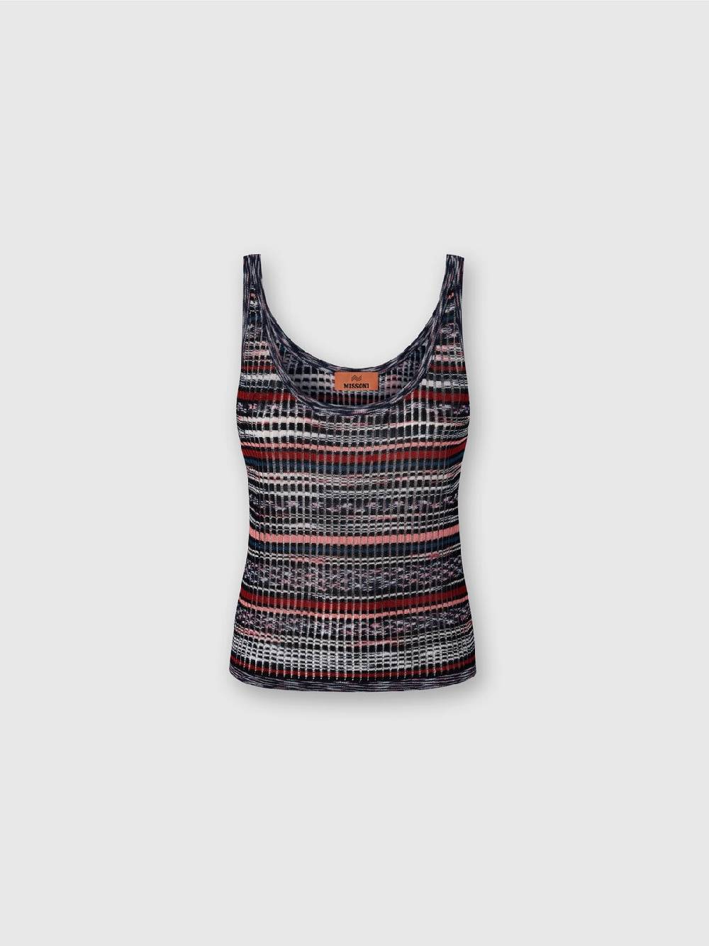 Missoni Canottiera in viscosa a costine fiammata Offerta