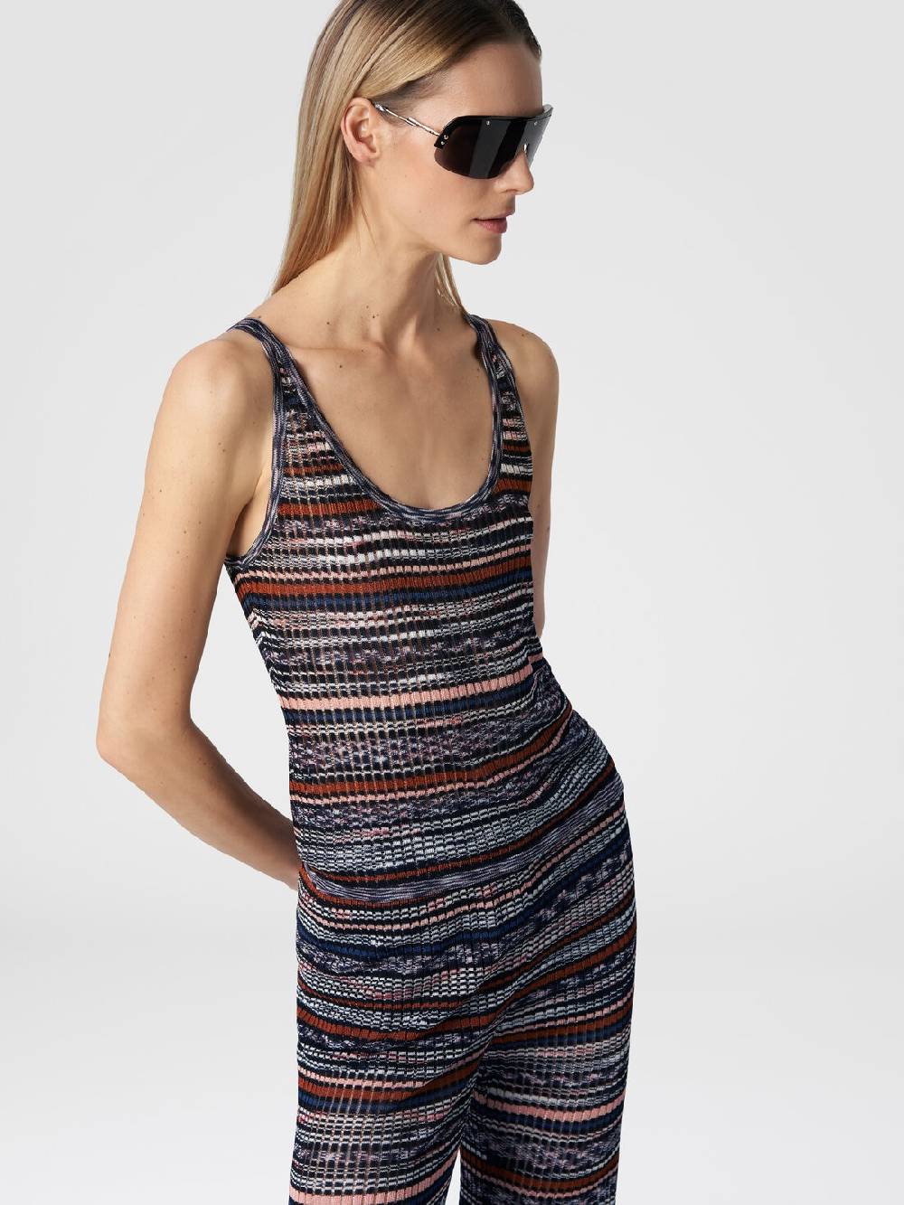 Missoni Canottiera in viscosa a costine fiammata Offerta