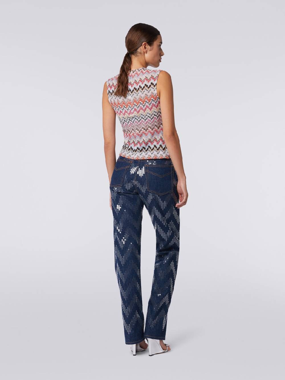 Missoni Canottiera girocollo zig zag con arricciature Economico