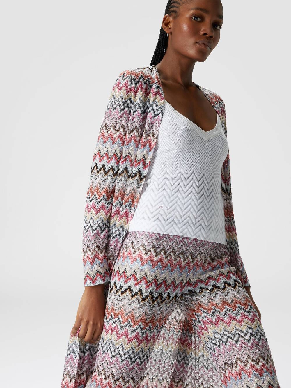 Missoni Pantaloni flare in misto viscosa lamé zig zag Online