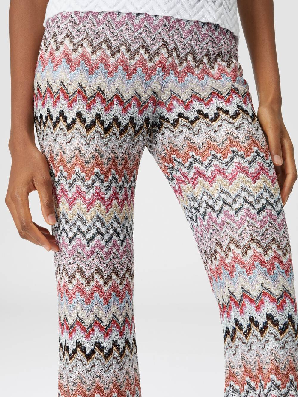 Missoni Pantaloni flare in misto viscosa lamé zig zag Online