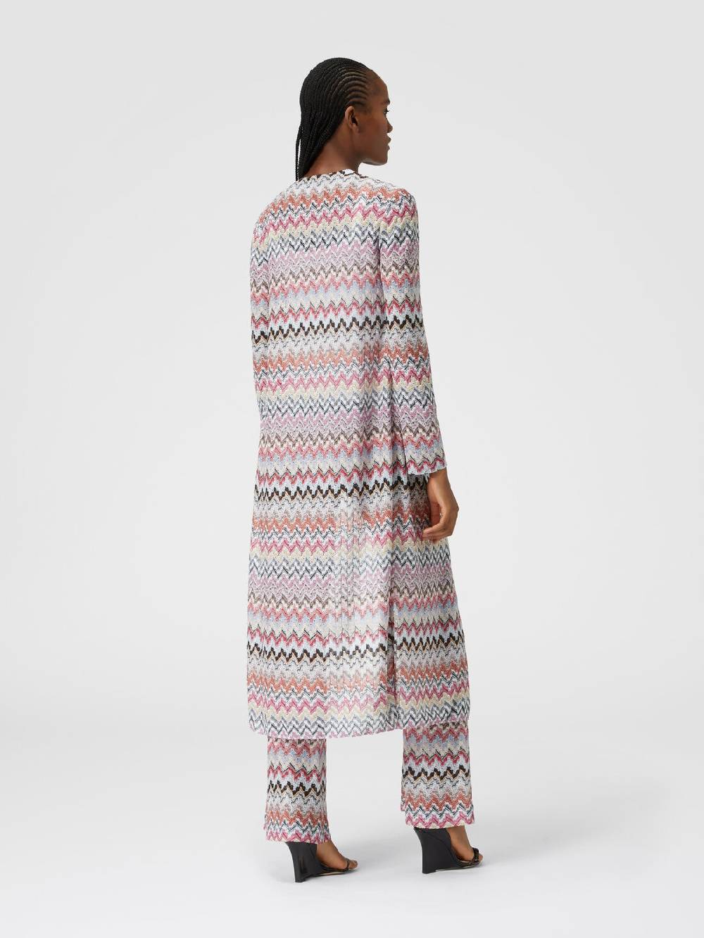 Missoni Cardigan lungo in maglia lamé zig zag Outlet