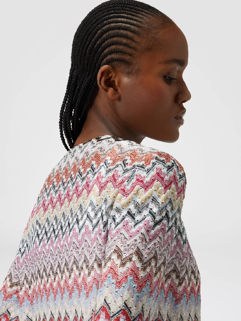 Missoni Cardigan lungo in maglia lamé zig zag Outlet
