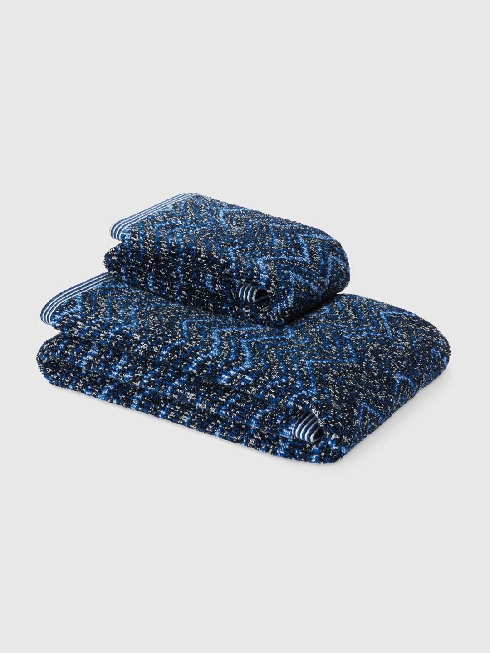 Missoni Set 2 pezzi di asciugamani da bagno Azul in spugna di cotone Offerte